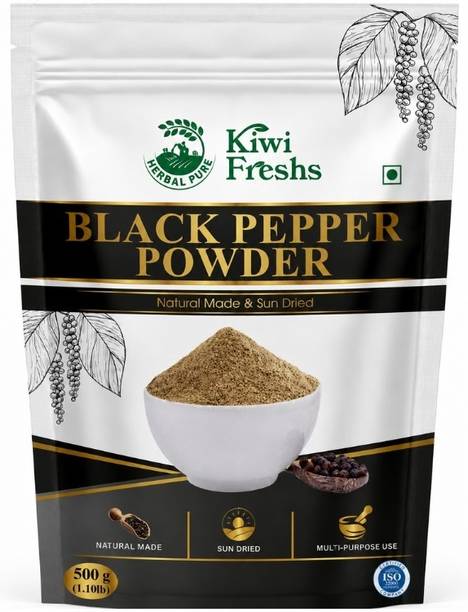 Kiwi Freshs Black Pepper Powder 500g Premium Quality Pack of 1