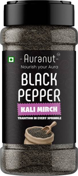 AURANUT Premium Black Pepper Powder | Kali Mirch | Sprinkler Jar