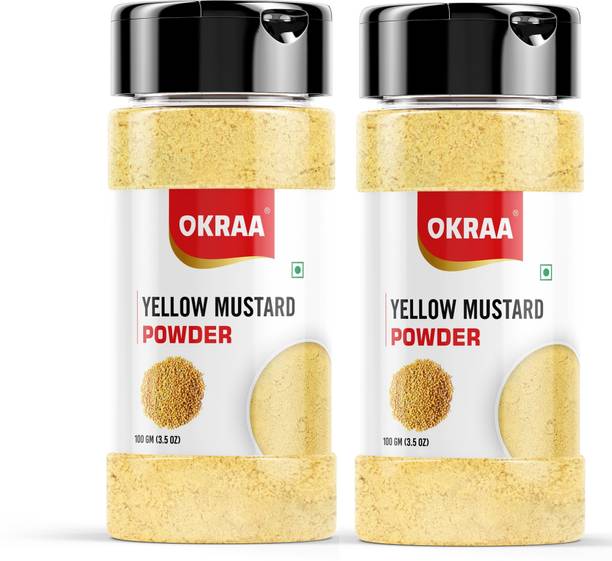 OKRAA Yellow Mustard Seed Powder Organic | PILI Rai | (PILI Sarso) Each of 2 - 200 GM