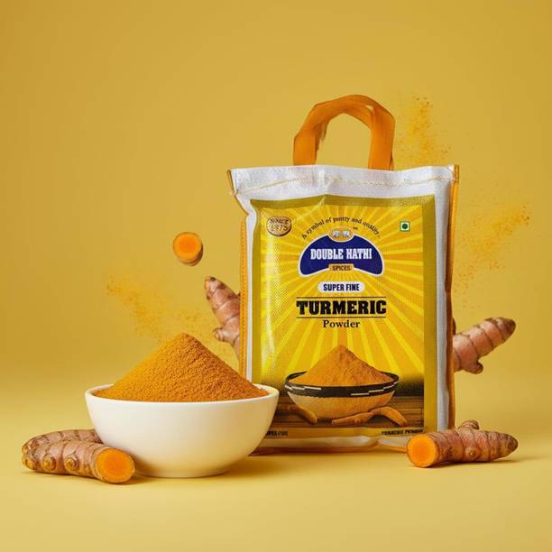 Double Hathi Turmeric Powder - Authentic Haldi for Cooking, Spices, Curry, Health Benefits