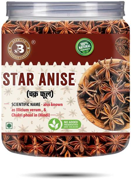 ब्रू लैब Star Anise (Chakri Phool) Fresh & Healthy Aromatic Spice Strong Aroma & Flavor