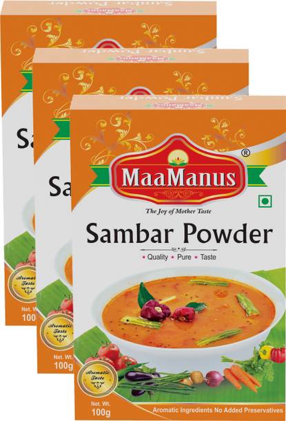 MaaManus Sambar Masala | Easy to Cook 100g, Pack of 3