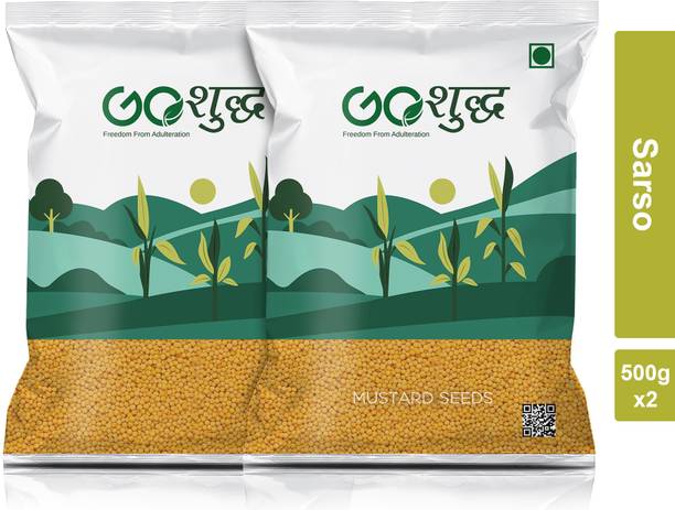 Goshudh Premium Quality Sarson (Mustard Seeds)-500gm (Pack Of 2)