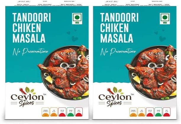 Ceylon Tandoori Chicken Masala 100g (50g x 2) | Spicy Tandoor Tikka Blend | Natural
