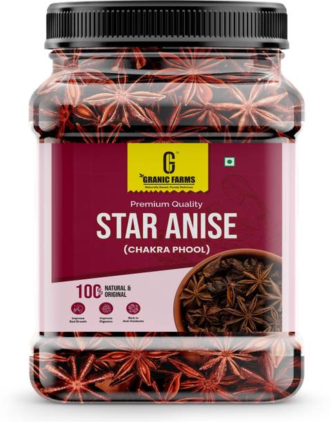 GRANIC FARMS Star Anise |Chakri | Badhiyan Phool | Whole Aromatic & Natural| Star Anise