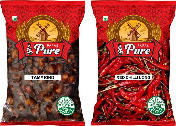 PAPAS Tamarind and Red Chilli with Stem Combo (puli)  (2 x 200 g)