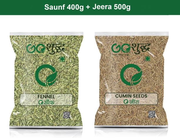 Goshudh Jeera 500gm & Saunf 400gm Combo Pack 900g