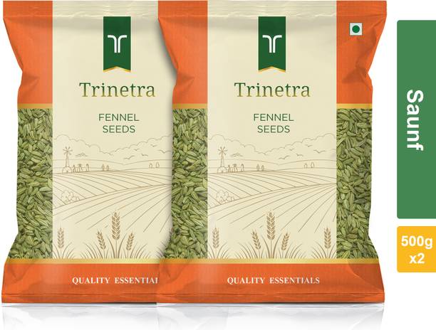 Trinetra Premium Quality Saunf (Fennel Seeds)-500gm (Pack Of 2)