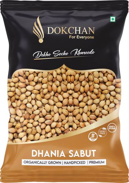 DOKCHAN Food Coriander Whole | Pure & Natural | Value Pack | Sabut Dhania Pack of - 100g