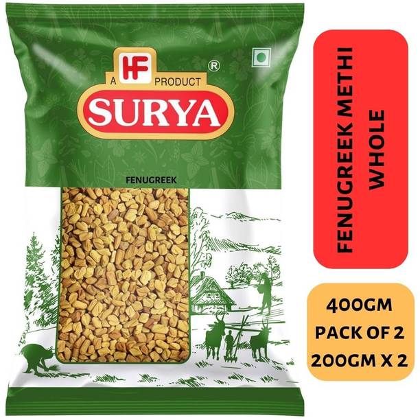 Surya 400gm Fenugreek (Methi) Whole (Pack of 2; 200g each)