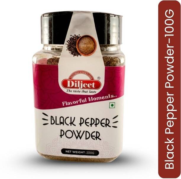 DILJEET SPICES Diljeet 100Gm Black Pepper Powder-Easy To Use Mess Free Sprinkler Jar