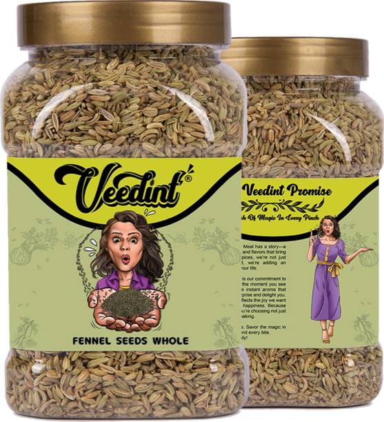 Veedint Fennel Seed (Saunf), Whole Seed, Natural, Indian Origin
