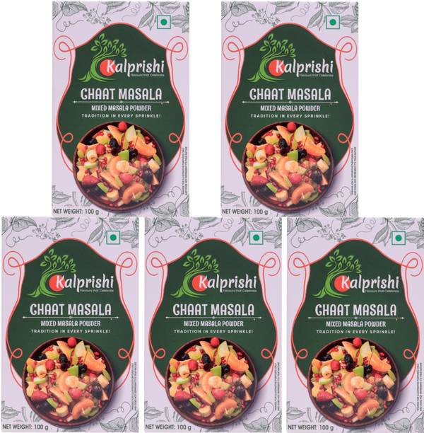 Kalprishi Chat Masala Pure and Natural for Flavouring Snacks and Dishes Pack of 5