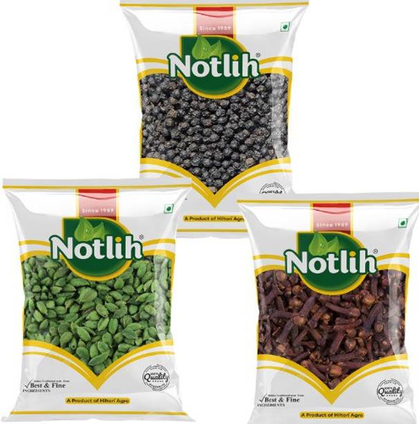 Notlih Green Cardamom + Cloves + Black Pepper Corn 100gm*3