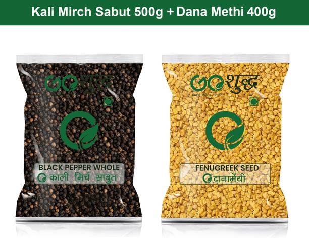 Goshudh Dana Methi 400gm & Kali Mirch Sabut 500gm Combo Pack 900g