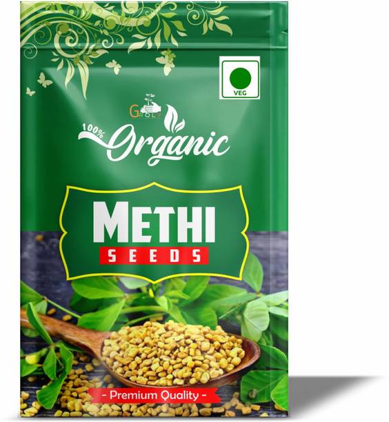 Groly 100% Organic Methi Seed | Rich in Antioxidants & Vitamins| Fenugreek Seeds