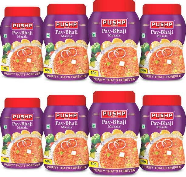 Pushp Brand Pav Bhaji Masala Jar 50 gm (Pack of 8)