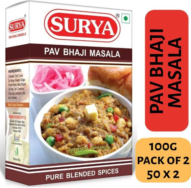Surya 100g Pavbhaji Masala (Pack of 2; 50g each)