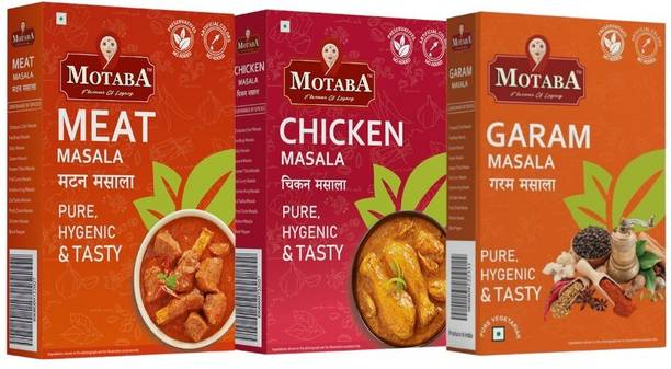 MOTABA Tasty Meat Masala, Chicken Masala & Garam Masala Combo Pack, Gravy Masala