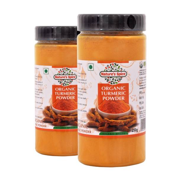 Nature's Spice Organic Turmeric Powder - 500 Grams, Combo Pack of 2