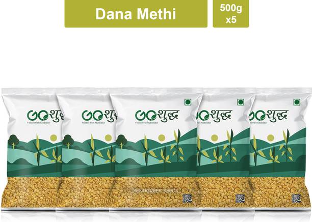 Goshudh Premium Quality Dana Methi (Fenugreek Seeds)-500gm (Pack Of 5)