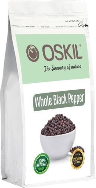 OSKIL Natural Black Pepper | Black Gold | Whole Kali Mirch | Farm Picked Fresh Seeds