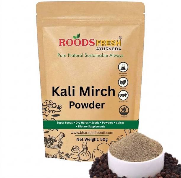 Roods Fresh Kali Mirch Powder 50g (Black Pepper Powder) – 100% Pure, Natural & Sustainable