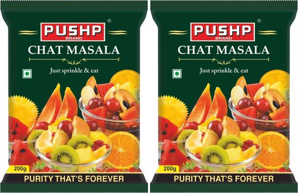 Pushp Brand Chat Masala Pouch (Pack of 2, 200g in each Pack)