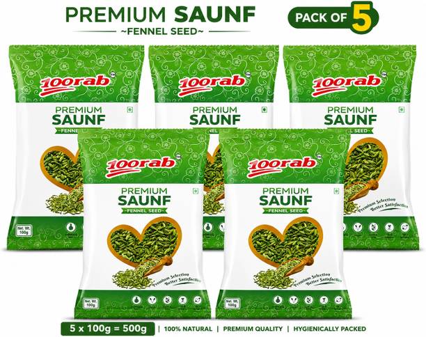 100rab Premium Quality Saunf (Fennel Seeds)-100gm (Pack Of 5)