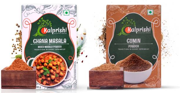 Kalprishi Pure Combo – Chana (Chole) Masala & Cumin (Jeera) Masala | Pack of 2
