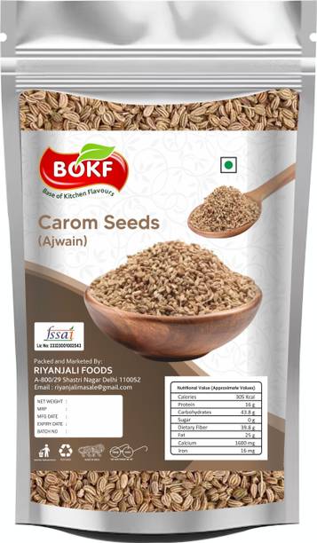 BOKF Ajwain Seeds ( Carom Seeds ) Pack of 100g