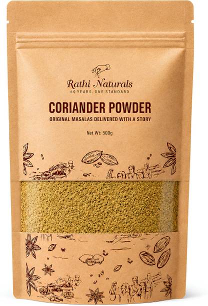 Rathi Naturals Pure Coriander Powder 500g Cold Ground Fresh Aroma Edition