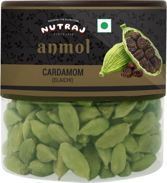 Nutraj Anmol Elaichi Whole Green Cardamom 75g (8mm+), Badi Hari Elaichi 75g