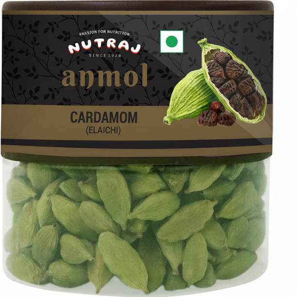Nutraj Anmol Elaichi Whole Green Cardamom 75g (8mm+), Badi Hari Elaichi 75g