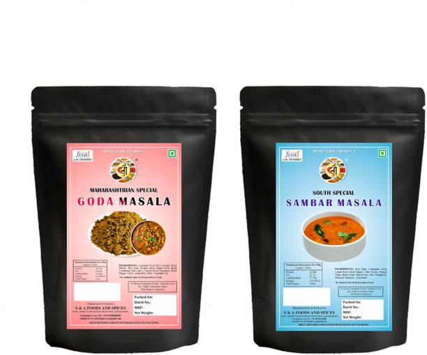 Sau Goda Masala & Sambar Masala Pure Homemade Product Pure Taste, Pure Tradition