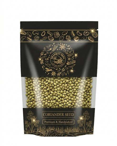 PrakritiVeda Coriander Whole | 200gm | 100% Natural
