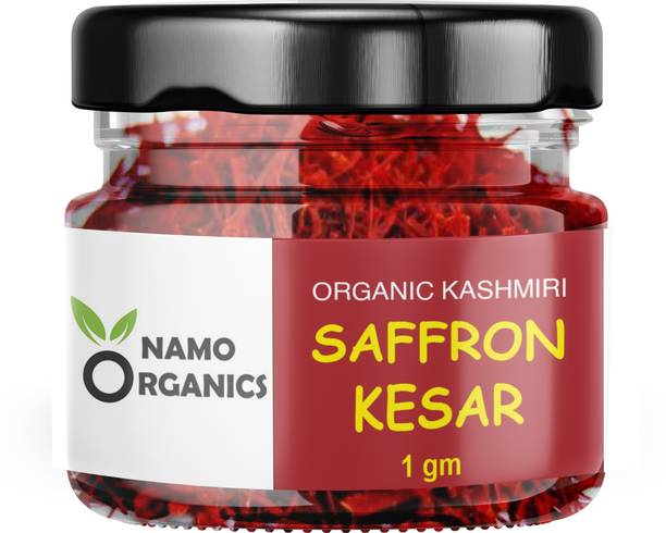 Namo organics 1 Gm - 100% Pure and Organic Kashmiri Kesar Saffron for Pregnant Women, 100% Purity Lab Certificate Finest A++ Grade Kashmiri Kesar / Saffron Threads