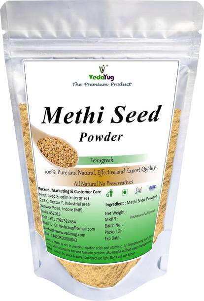 VY VedaYug Methi Powder Fenugreek Seed Powder for Hair, Skin Rich in Antioxidants & Vitamin