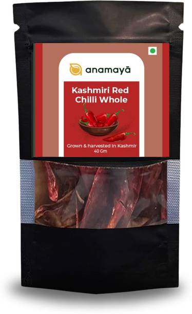 Anamaya Kashmiri Red Chilli Whole | Kashmiri Laal Mirch Sabut | 100% Pure & Natural