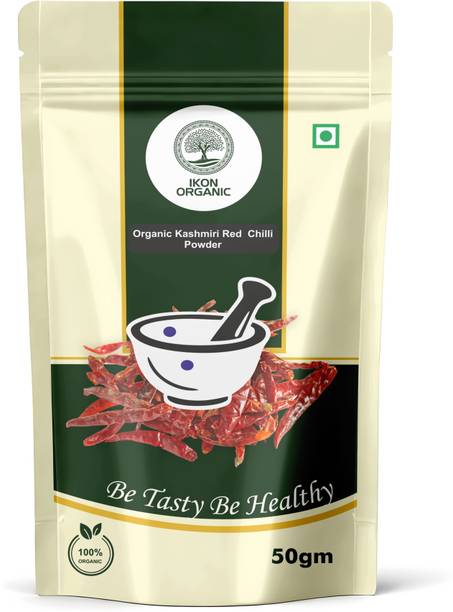 IKON Organic Kashmiri Red Chilli Powder | Fresh Lal Mirch |Mild Flavor spice