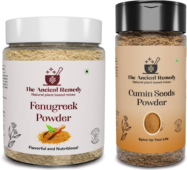 THE ANCIENT REMEDY Combo Pack Cumin Seeds Powder 100gm and Fenugreek Powder 310gm