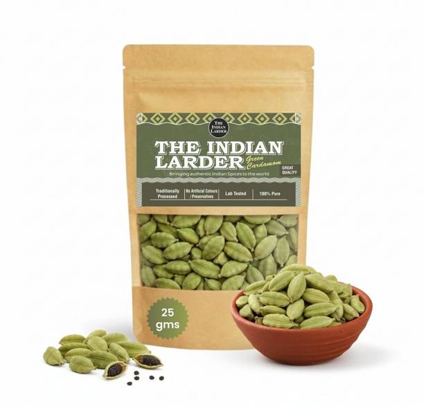 दी इंडियन लार्डर Premium Whole Green Elaichi Cardamom | Pure & Fresh Indian Spice