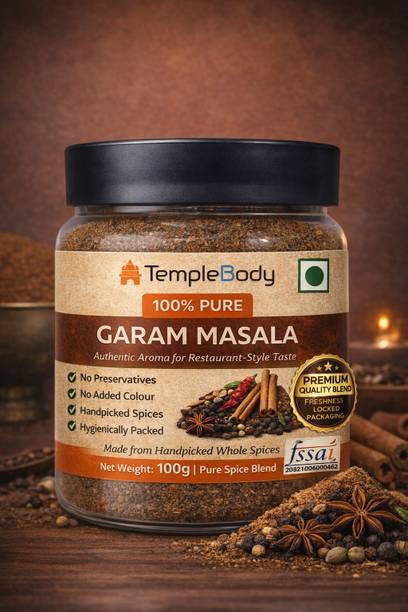 TempleBody 100% Pure Garam Masala | Authentic Indian Spice Blend | Handpicked Whole Spices