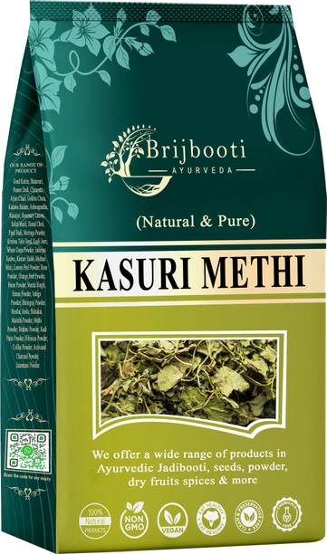 BrijBooti Kasturi Methi (800 Gm) | Kasoori Methi | Dried Fenugreek Leaves | Kasuri Methi