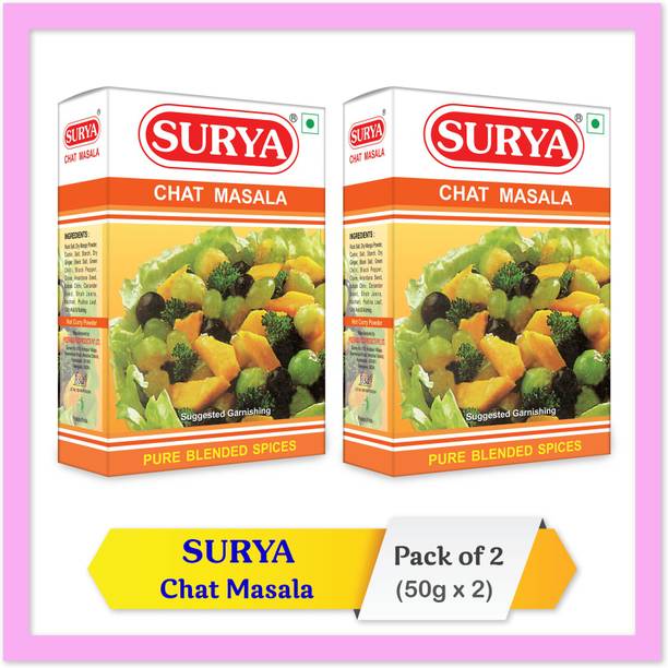 Surya Chat Masala 50g; Pack of 2 (50g x 2)