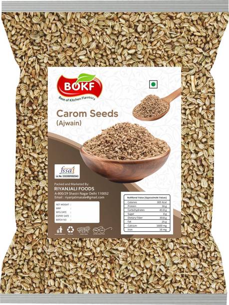 BOKF Premium Quality Carom Seeds , Ajwain Pack of