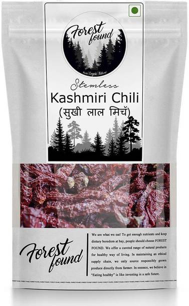 FOREST FOUND Whole Kashmiri Red Chilli | Dried Kashmiri Chilly Stemless