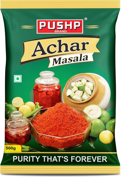Pushp Brand Achar Masala 500g Pouch | Traditional Homemade Pickle Spice Blend | Pack of 1