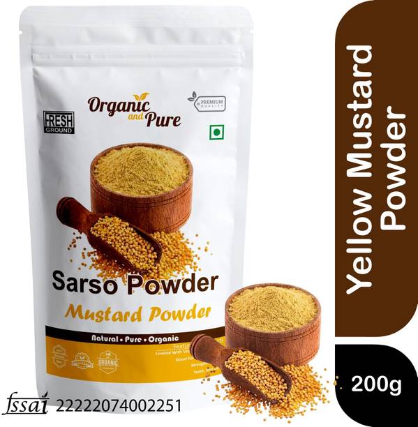 Organic and Pure Yellow Mustard Seeds Powder Mustard Powder Yellow Pili Sarson Pouch