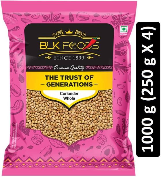 बीएलके फूड्स Select Coriander Whole (Dhaniya Sabut) 1000g (4 X 250g)